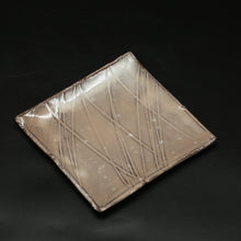 画像をギャラリービューアに読み込む, 紅白四方皿(2枚組) <波多野英生> kouhakuyohou-sara 2mai<Hideo Hadano>