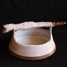 画像をギャラリービューアに読み込む, 白萩手付花器 <波多野英生> sirahagi tetuki-kaki <Hideo Hadano>