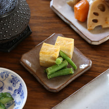 Cargar imagen en el visor de la galería, Hagi square dish, gray (set of 6) <kiln craftsman><br> hagi yohou-zara gray<syokunin>