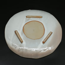 画像をギャラリービューアに読み込む, 萩シノギ脚付皿 2<波多野英生> hagi shinogi-ashitsukizara2 <Hideo Hadano>