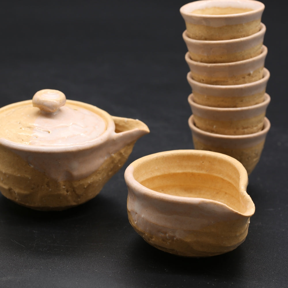 萩煎茶器（鬼萩）＜窯職人＞hagi-senchaki-onihagi＜syokunin