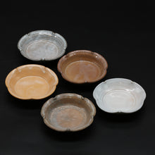 画像をギャラリービューアに読み込む, 萩輪花皿(大)・彩5枚組 1<窯職人> hagi-rinkazaradai-irodori-5-1 <syokunin>