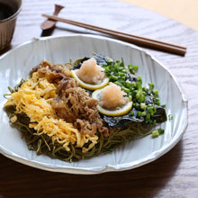 画像をギャラリービューアに読み込む, 萩シノギ脚付皿 3<波多野英生> hagi shinogi-ashitsukizara3 <Hideo Hadano>