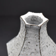 画像をギャラリービューアに読み込む, 白萩蝋抜面取花入<波多野善蔵> sirahagi rounuki mentori-hanaire <Zenzou Hadano>