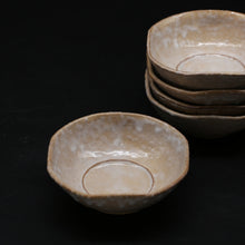 Load image into Gallery viewer, Hagi flat bowl (5 pieces) &lt;Kiln craftsman&gt;&lt;br&gt; hagi-hirabachi-5mai＜syokunin＞
