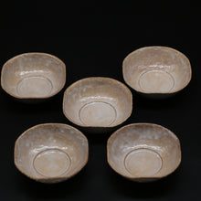 Load image into Gallery viewer, Hagi flat bowl (5 pieces) &lt;Kiln craftsman&gt;&lt;br&gt; hagi-hirabachi-5mai＜syokunin＞
