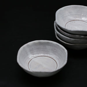 Hagi flat bowl (5 pieces) &lt;Kiln craftsman&gt;<br> hagi-hirabachi-5mai＜syokunin＞