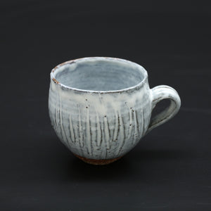 Hagi Shinogi coffee bowl (with plate)<br> &lt;Hideo Hatano&gt;<br> hagi shinogi-kohiwan<br> ＜Hideo Hadano＞