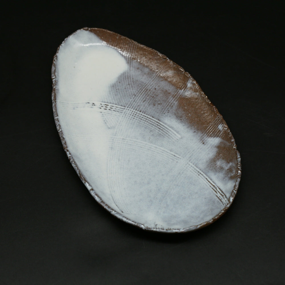 萩筍皿 4＜波多野英生＞ hagi takenokozara4 ＜Hideo Hadano＞