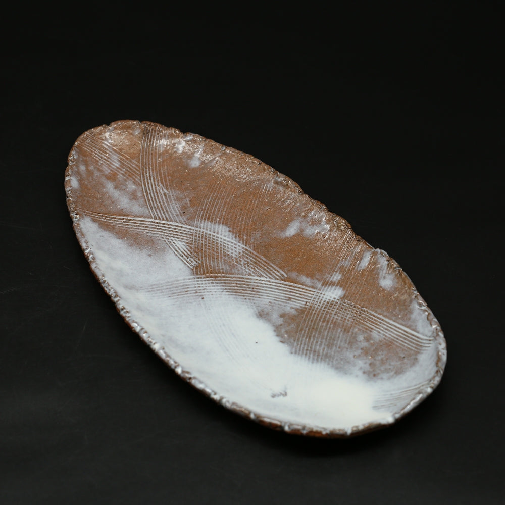 萩筍皿 1＜波多野英生＞ hagi takenokozara ＜Hideo Hadano＞