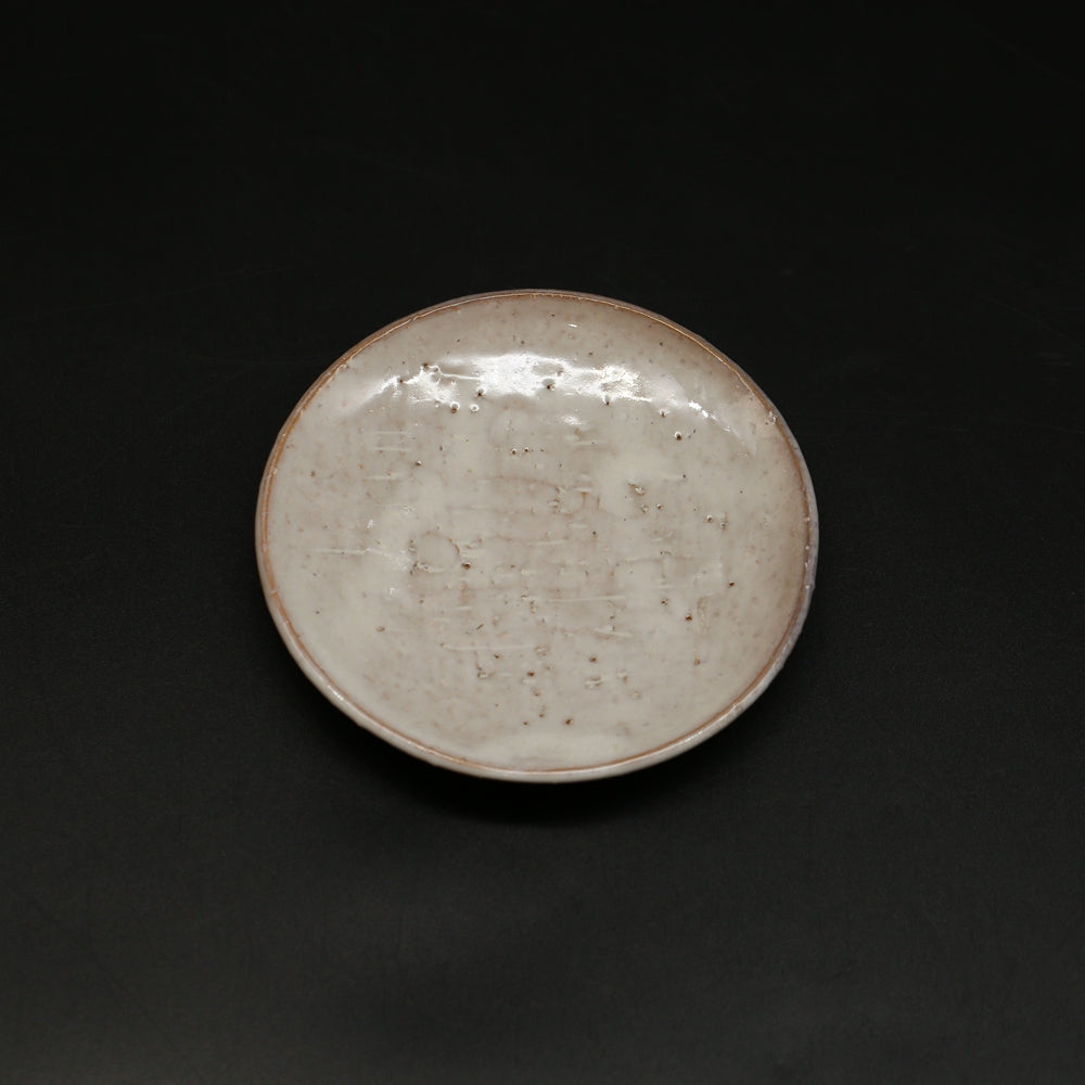 萩円皿1 ＜窯職人＞ hagi-enzara1 ＜syokunin＞