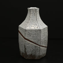 Load image into Gallery viewer, Shirahagi Wax Extraction Beveled Vase &lt;Zenzo Hatano&gt;&lt;br&gt; sirahagi rounuki mentori-hanaire&lt;br&gt; ＜Zenzou Hadano＞
