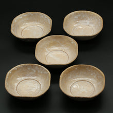 Cargar imagen en el visor de la galería, Hagi flat bowl (5 pieces) &lt;Kiln craftsman&gt;&lt;br&gt; hagi-hirabachi-5mai＜syokunin＞
