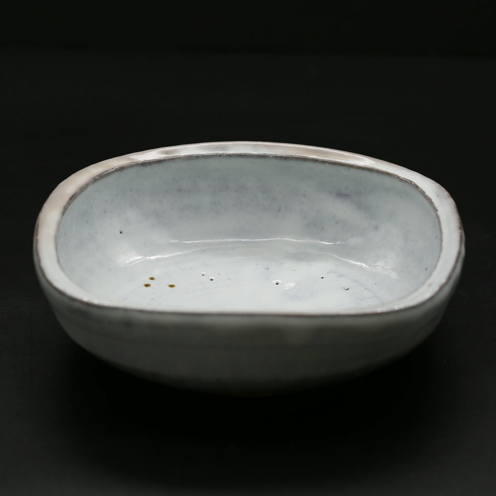 Shirahagi kiln strange square bowl <Hideo Hatano><br> shirahagi youhen-yohoubachi<br> ＜Hideo Hadano＞