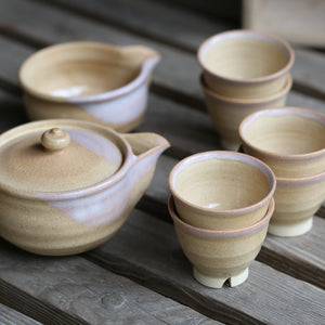 Hagi Sencha Utensil (Himehagi) &lt;Kiln Craftsman&gt;<br> hagi-senchaki-himehagi＜syokunin＞