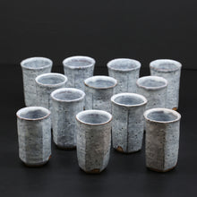 Load image into Gallery viewer, Chamfered White Hagi Tea Cup &lt;Zenzo Hatano&gt;&lt;br&gt; shirahagi mentori-yunomi&lt;br&gt; ＜Zenzou Hadano＞
