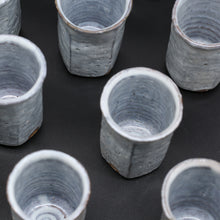 Load image into Gallery viewer, Chamfered White Hagi Tea Cup &lt;Zenzo Hatano&gt;&lt;br&gt; shirahagi mentori-yunomi&lt;br&gt; ＜Zenzou Hadano＞
