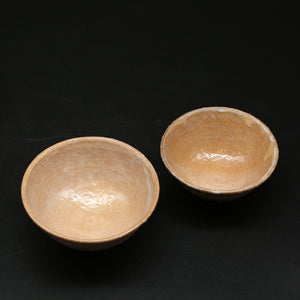 Hagi couple rice bowl, loquat (2 customers) &lt;kiln craftsman&gt;<br> hagi meoto-meshiwan biwa ＜syokunin＞
