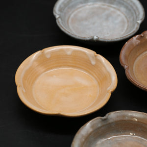 Hagiwa Flower Plate (Large) / Set of 5 Colors 1 &lt;Kiln Craftsman&gt;<br> hagi-rinkazaradai-irodori-5maigumi 1 &lt;syokunin&gt;